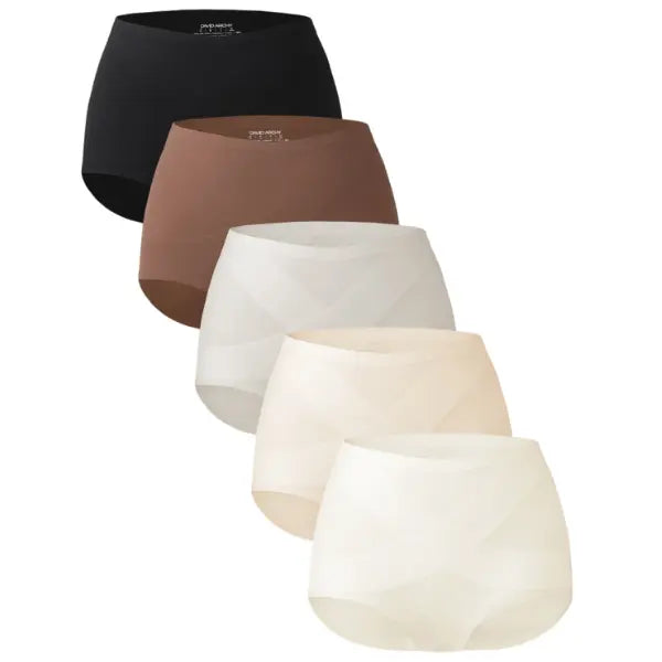 Women's Classic Panties, 5-Pack Seamless High Waist Essential Underwear for Women