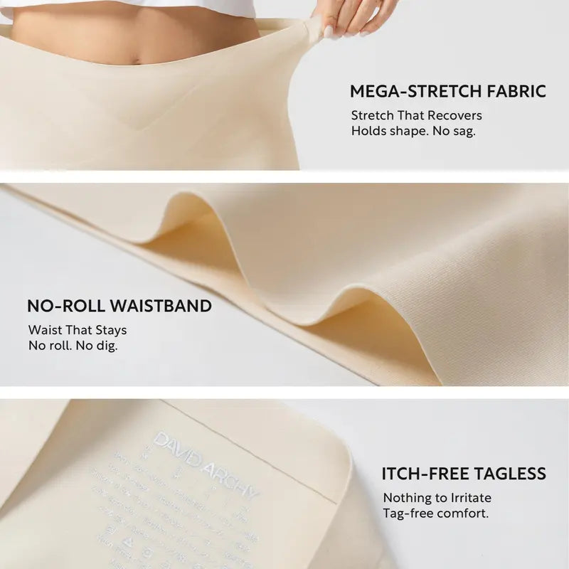 Women's Classic Panties, 5-Pack Seamless High Waist Essential Underwear for Women