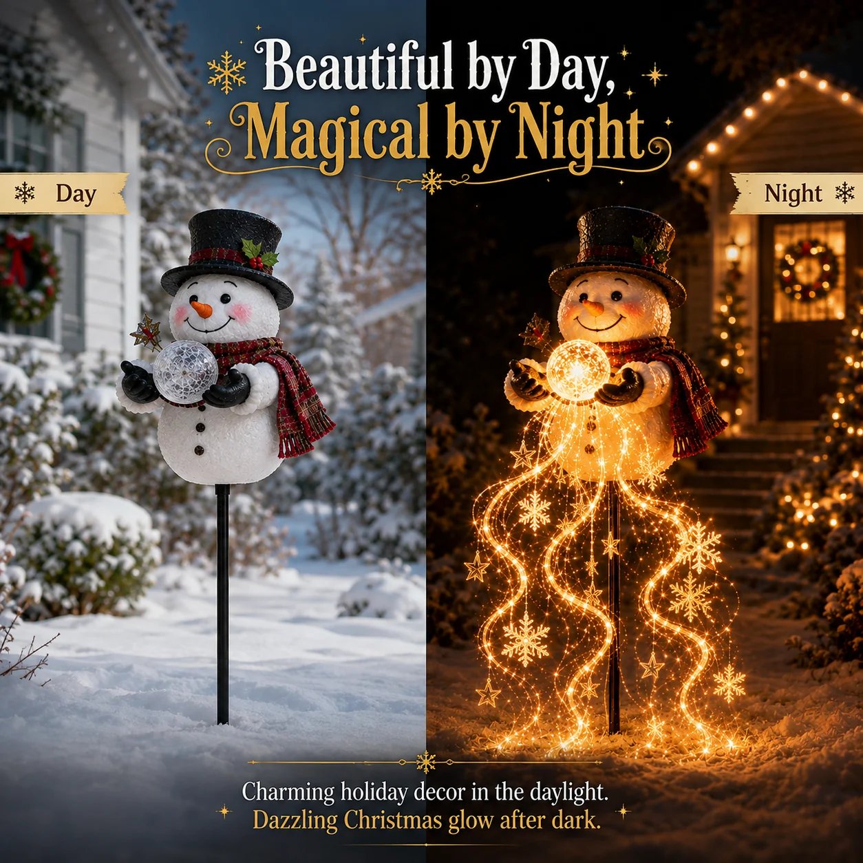 🔥🎅Christmas Early Discount 🔥 Snowman Magic Fountain Garden Light