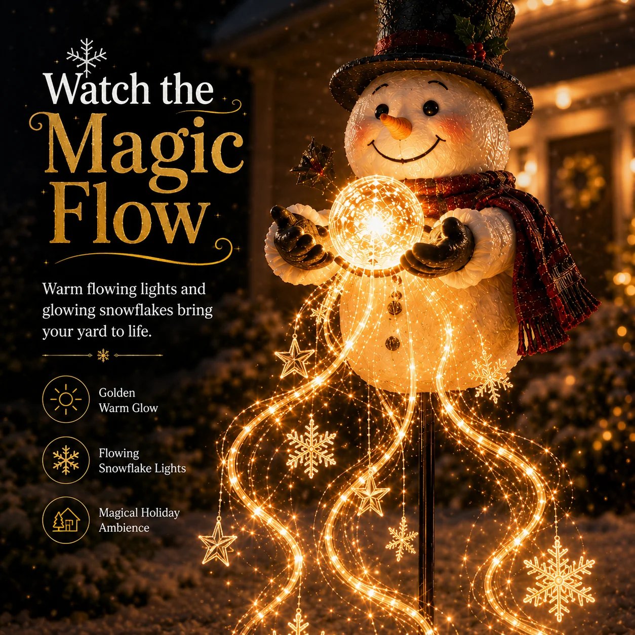 🔥🎅Christmas Early Discount 🔥 Snowman Magic Fountain Garden Light