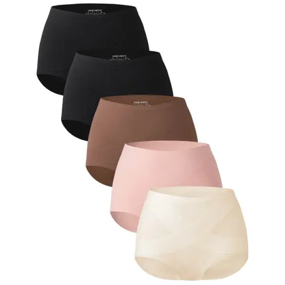 Women's Classic Panties, 5-Pack Seamless High Waist Essential Underwear for Women