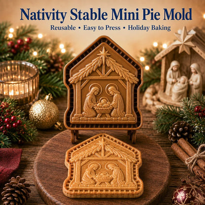 🔥LAST DAY 50% OFF - ✝️ Faith & Nativity Christmas Mini Pie Mold Collection