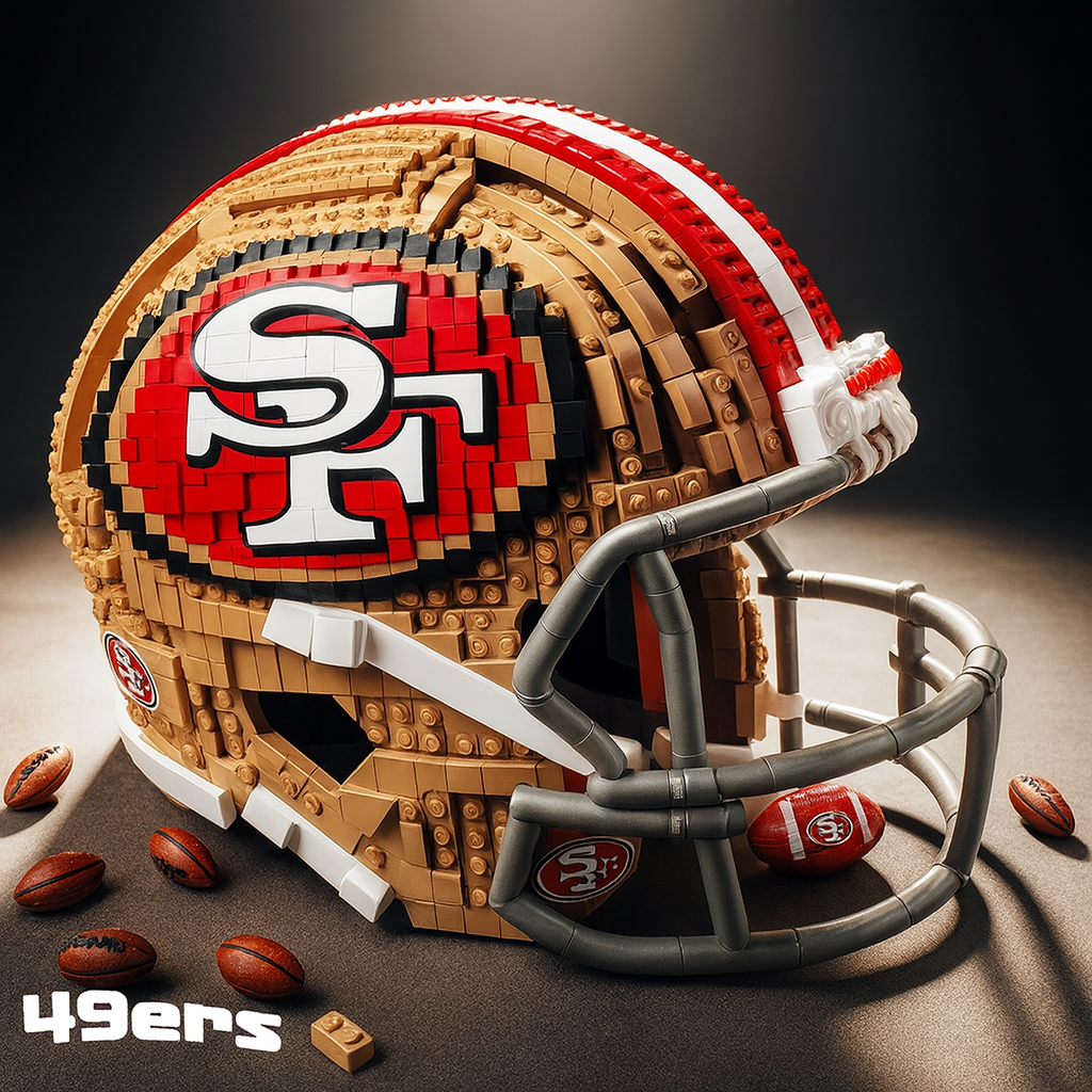 United States Football Team Brick Helmet Collection – Creative Building Blocks Fan Gift