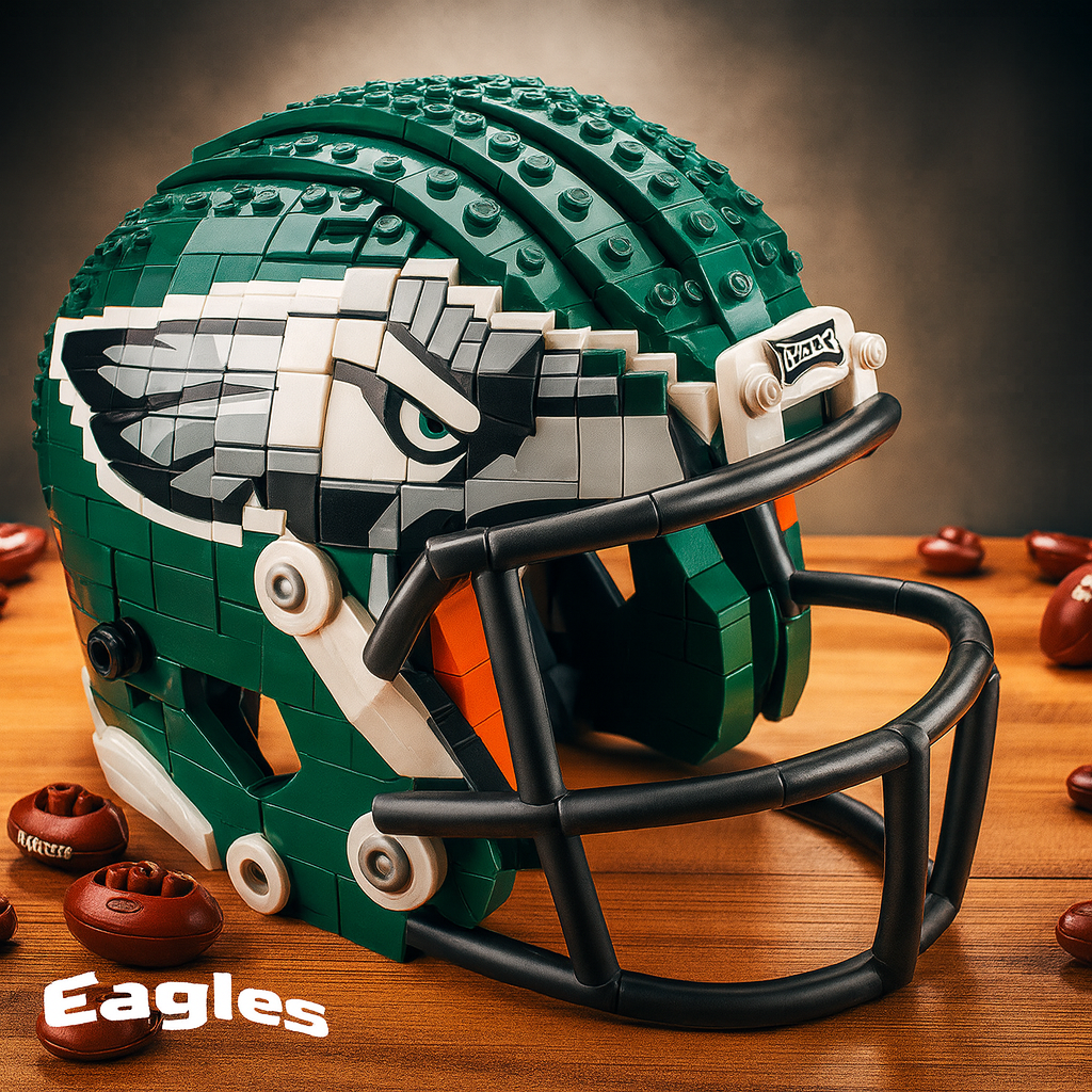 United States Football Team Brick Helmet Collection – Creative Building Blocks Fan Gift