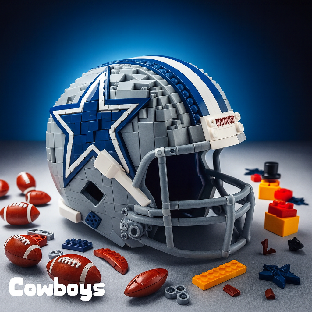 United States Football Team Brick Helmet Collection – Creative Building Blocks Fan Gift