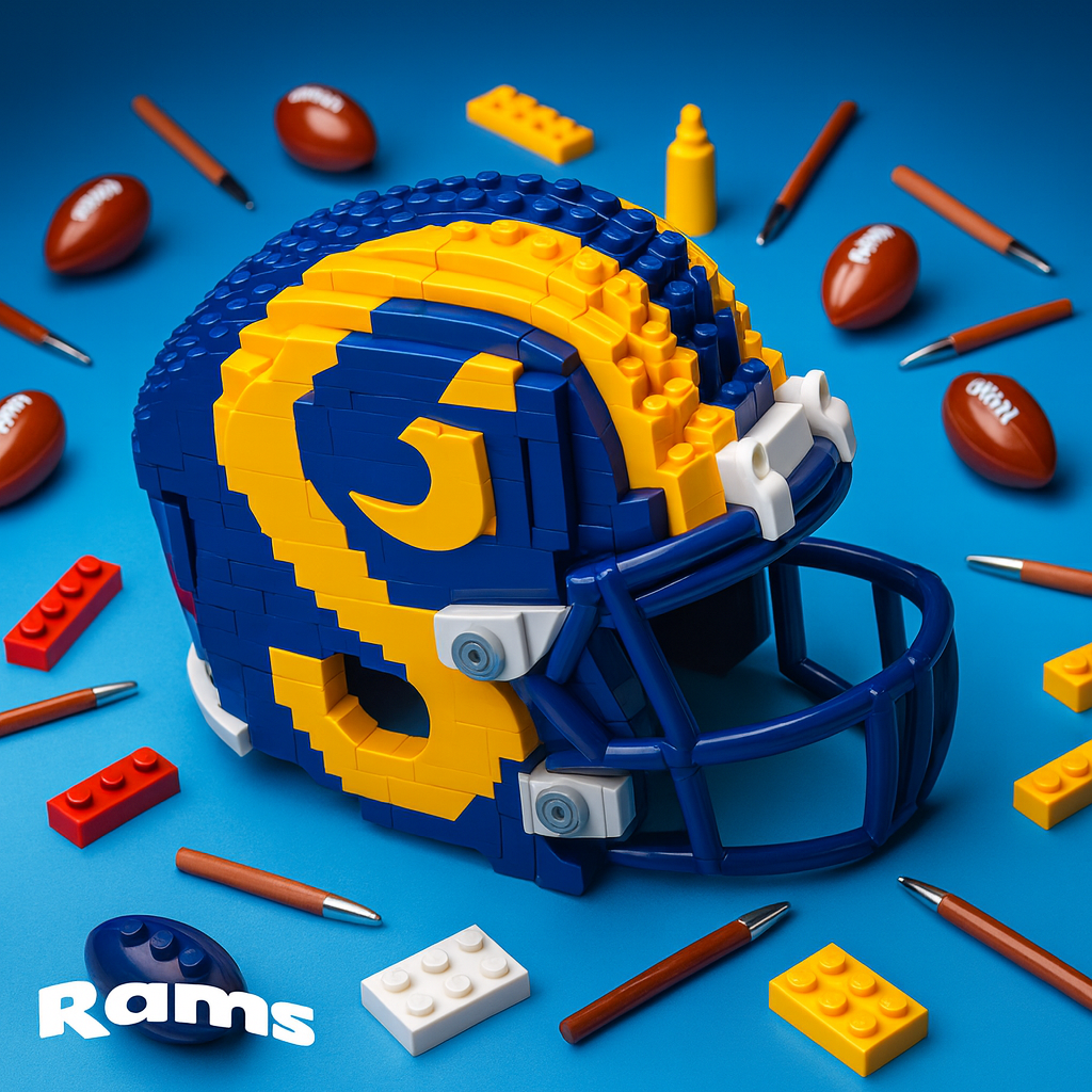 United States Football Team Brick Helmet Collection – Creative Building Blocks Fan Gift
