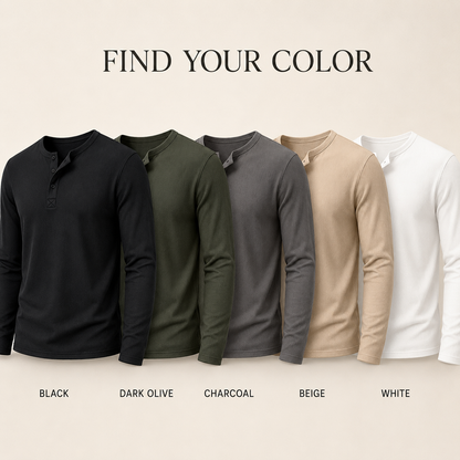 Men's Long Sleeve Knit Polo Shirt