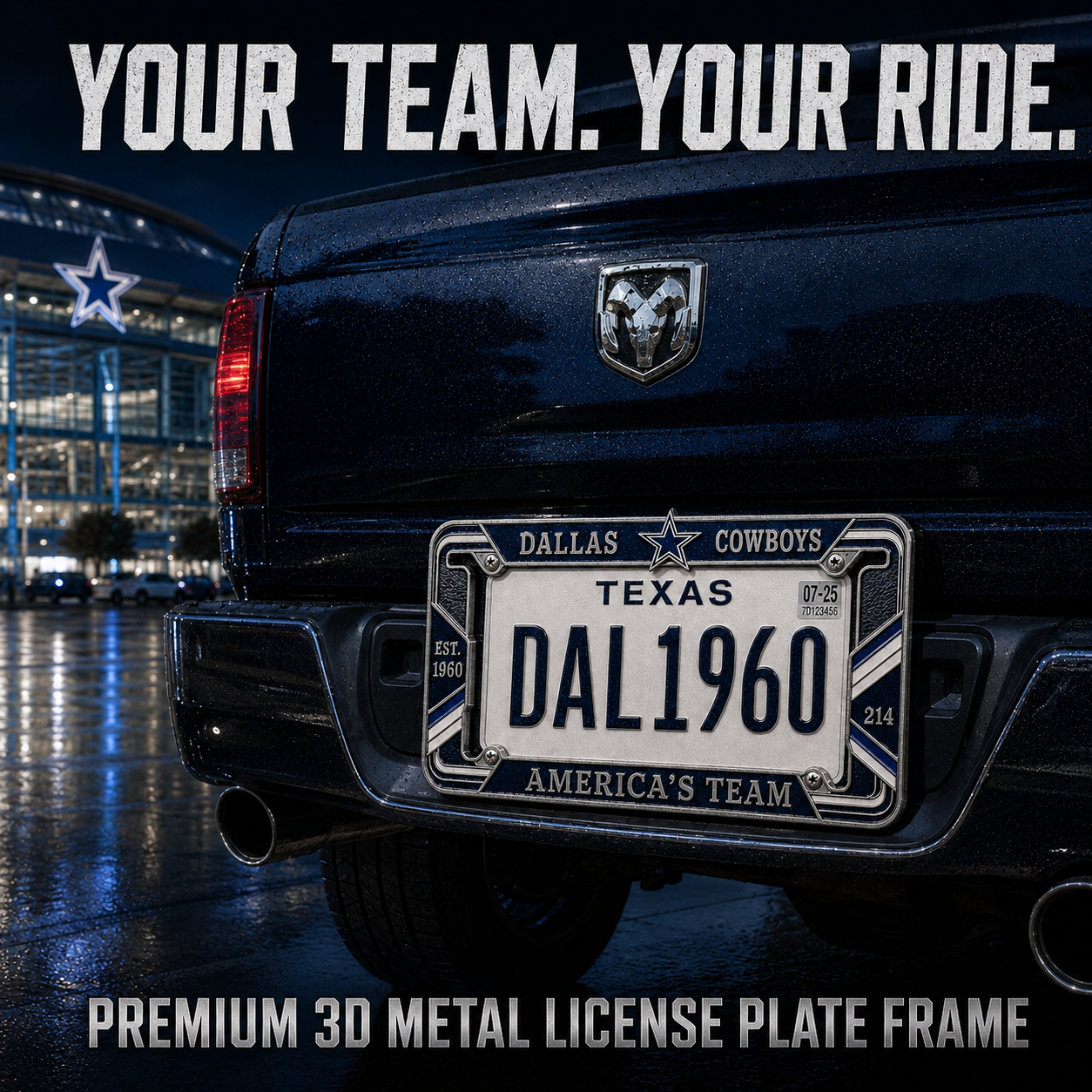 LAST DAY 49% OFF - United States Football Team Legacy 3D Metal License Plate Frame