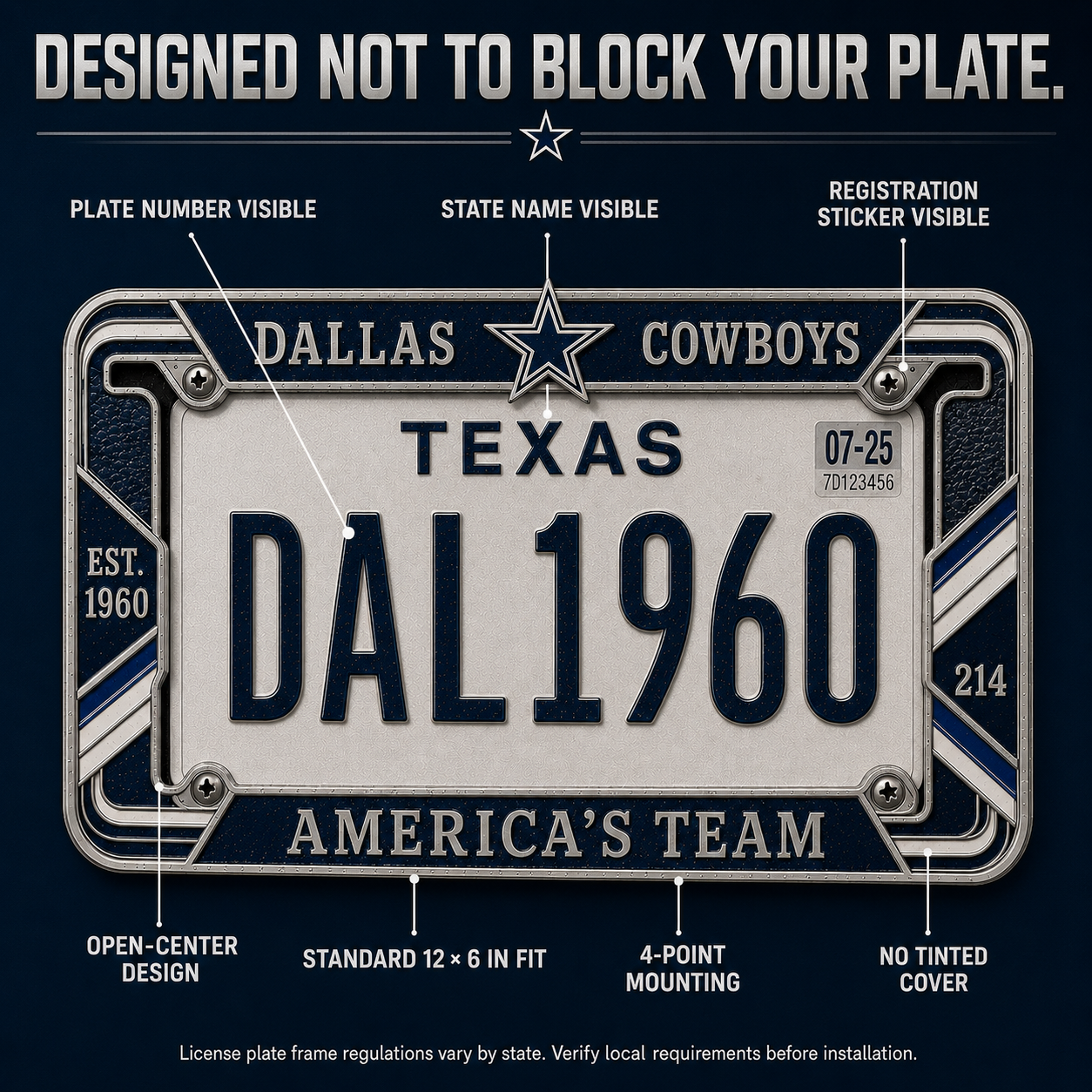 LAST DAY 49% OFF - United States Football Team Legacy 3D Metal License Plate Frame
