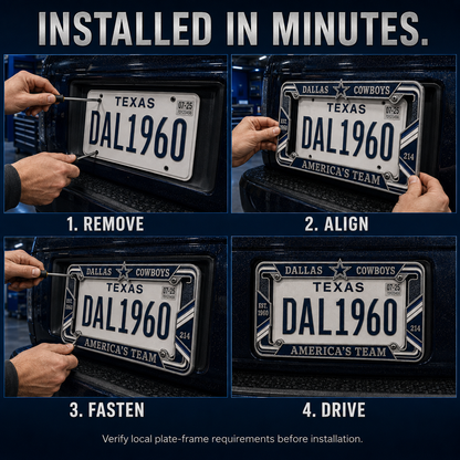 LAST DAY 49% OFF - United States Football Team Legacy 3D Metal License Plate Frame