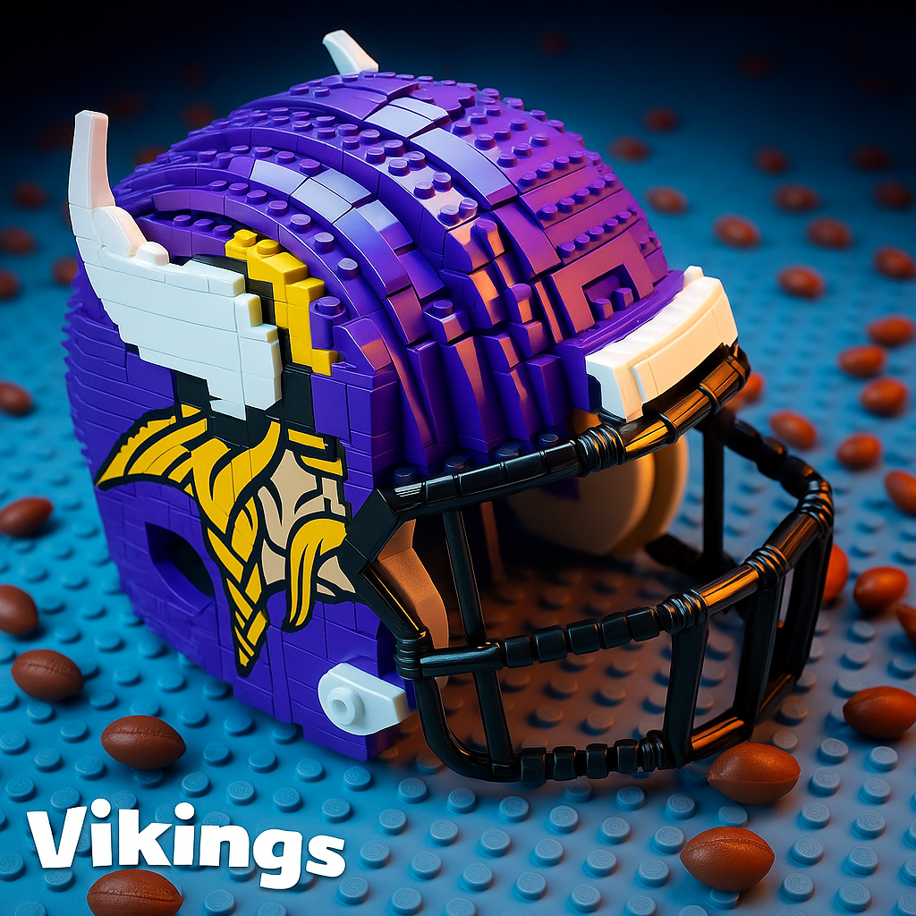 United States Football Team Brick Helmet Collection – Creative Building Blocks Fan Gift