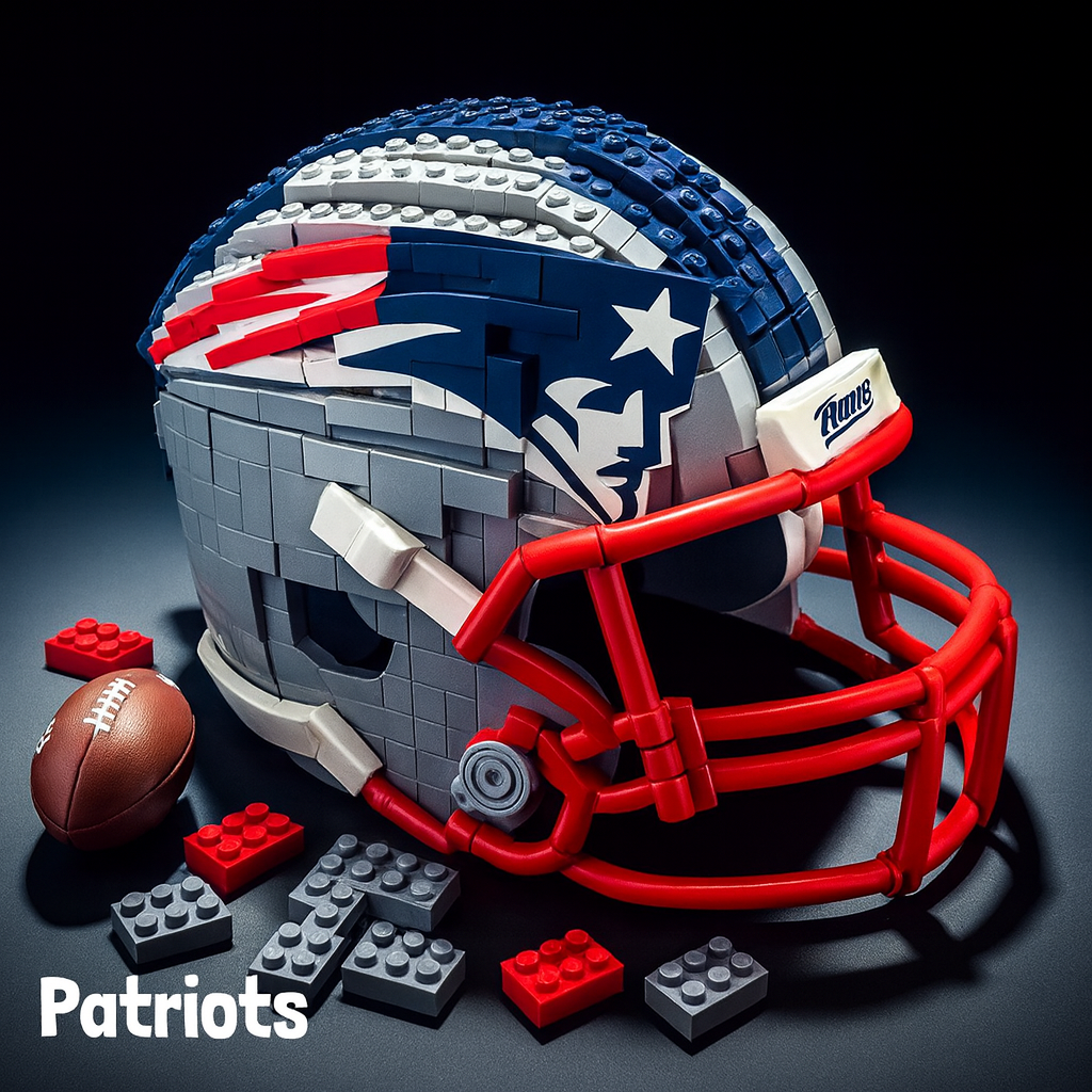 United States Football Team Brick Helmet Collection – Creative Building Blocks Fan Gift