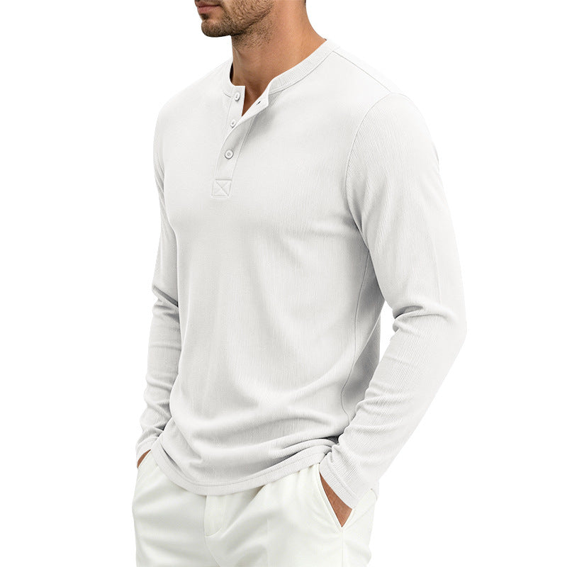 Men's Long Sleeve Knit Polo Shirt