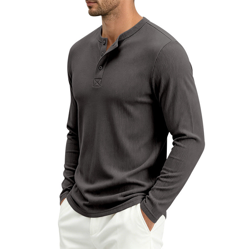 Men's Long Sleeve Knit Polo Shirt