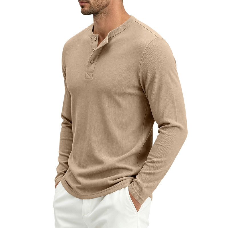 Men's Long Sleeve Knit Polo Shirt