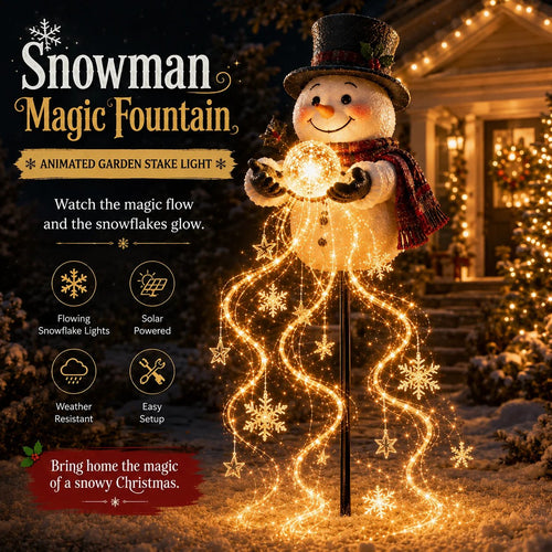 🔥🎅Christmas Early Discount 🔥 Snowman Magic Fountain Garden Light