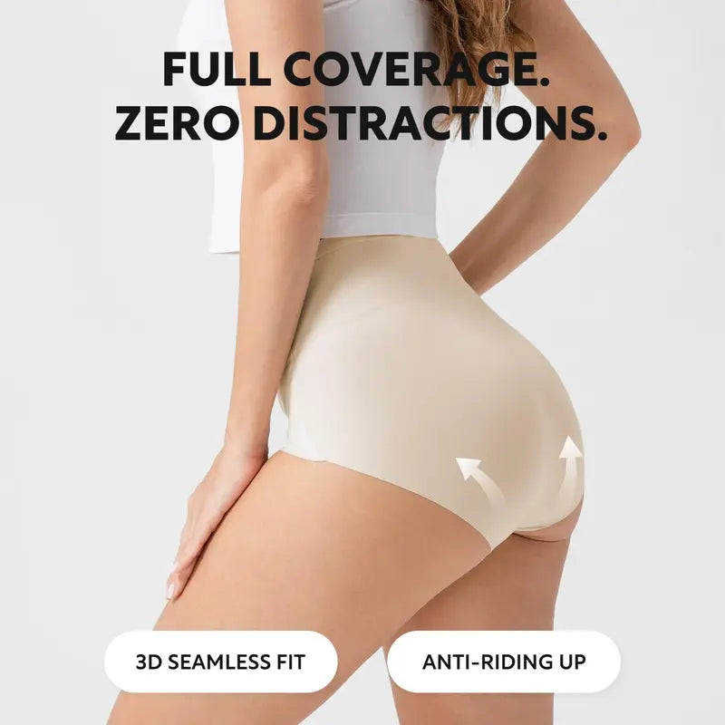Women's Classic Panties, 5-Pack Seamless High Waist Essential Underwear for Women